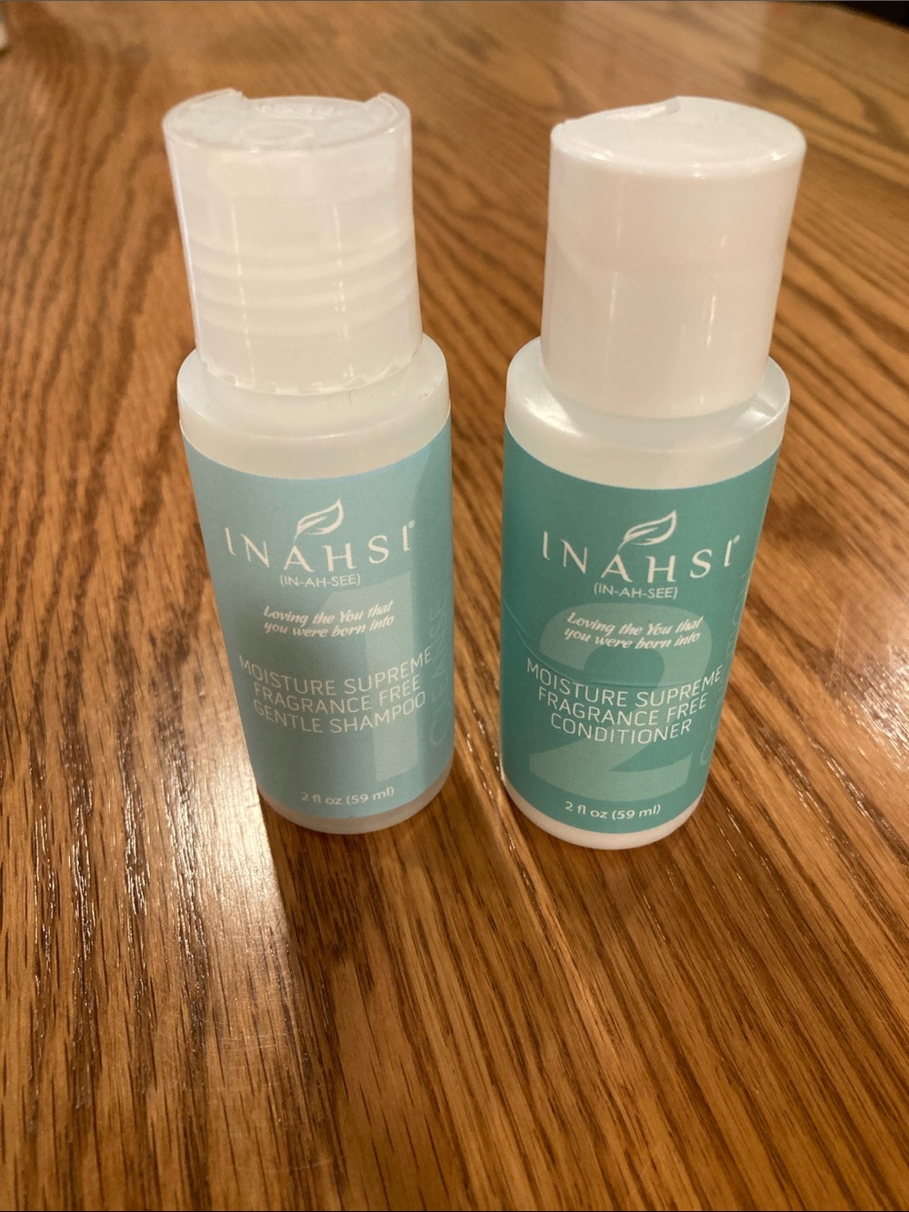Inahsi Moisture Supreme Fragrance-Free Shampoo & Conditioner Set - Travel 3oz.